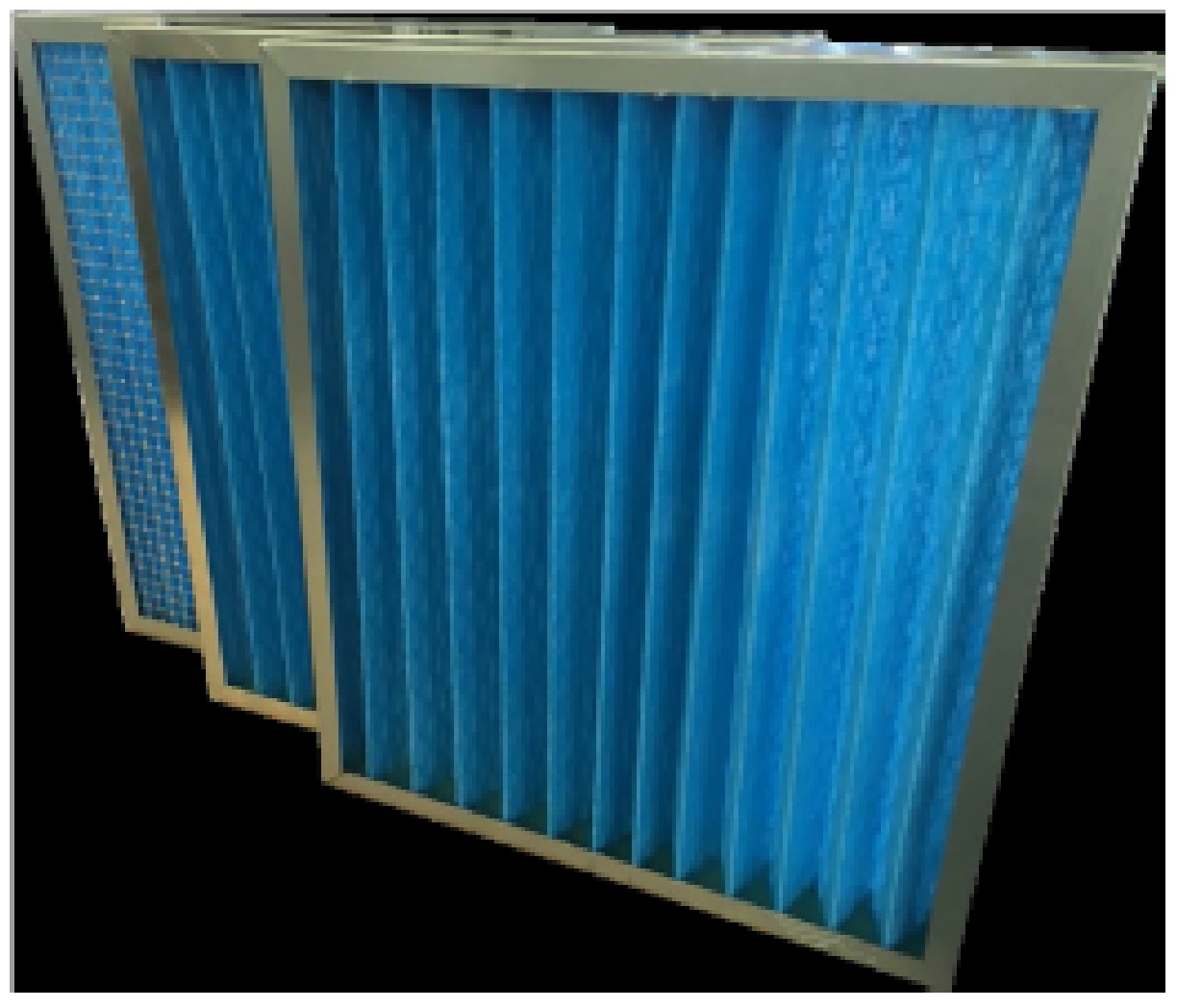 Metal frame pleated filter